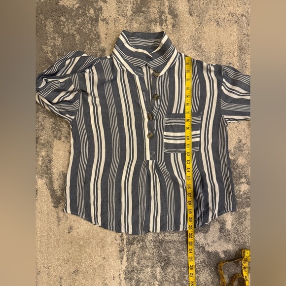 A.N.A Blue Striped Button-Up Shirt - Picture 6 of 6